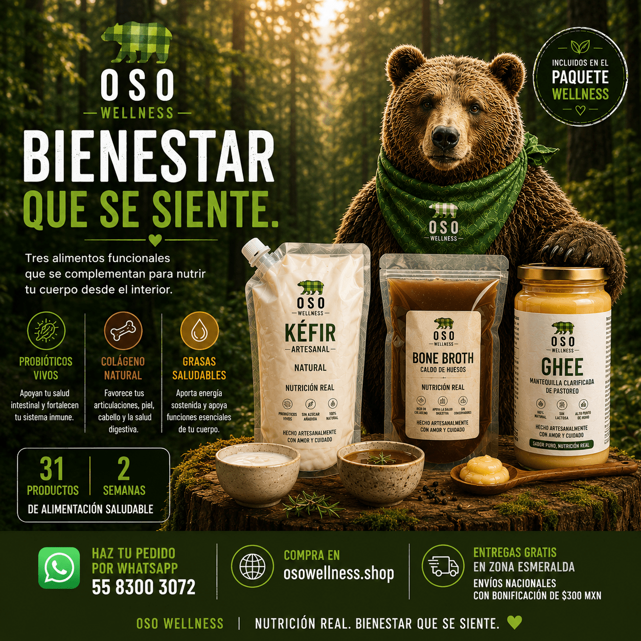 Oso Wellnes descripcion de la pagina web - Oso Welness