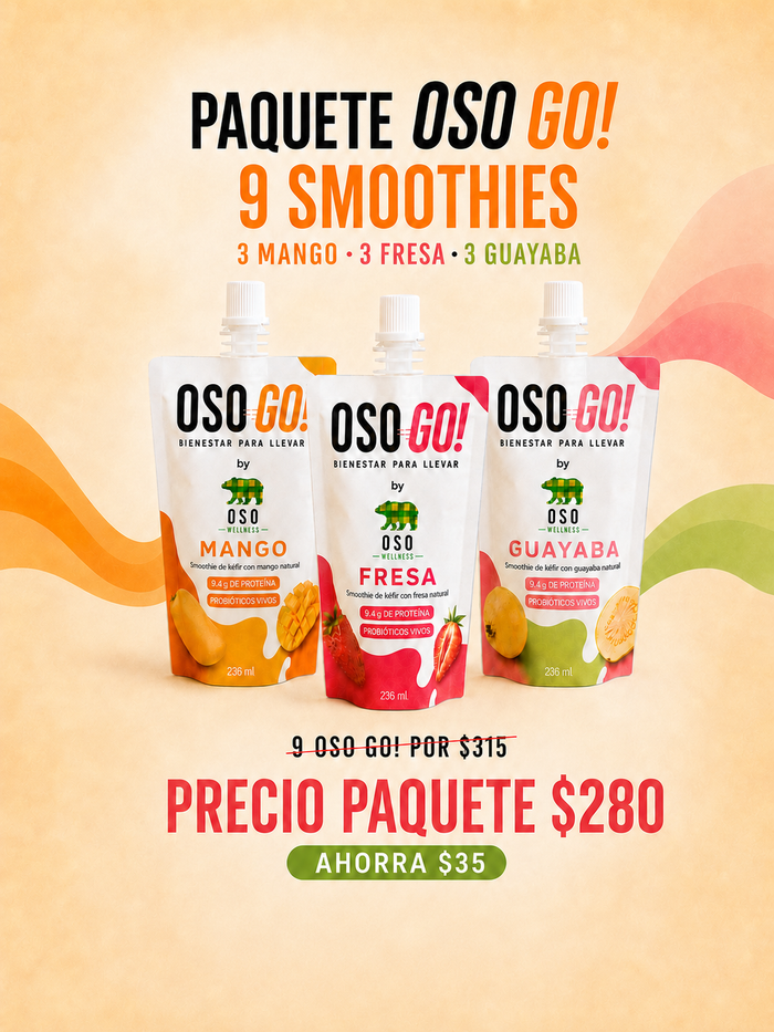 Paquete OSO GO! – 9 Smoothies de Kéfir