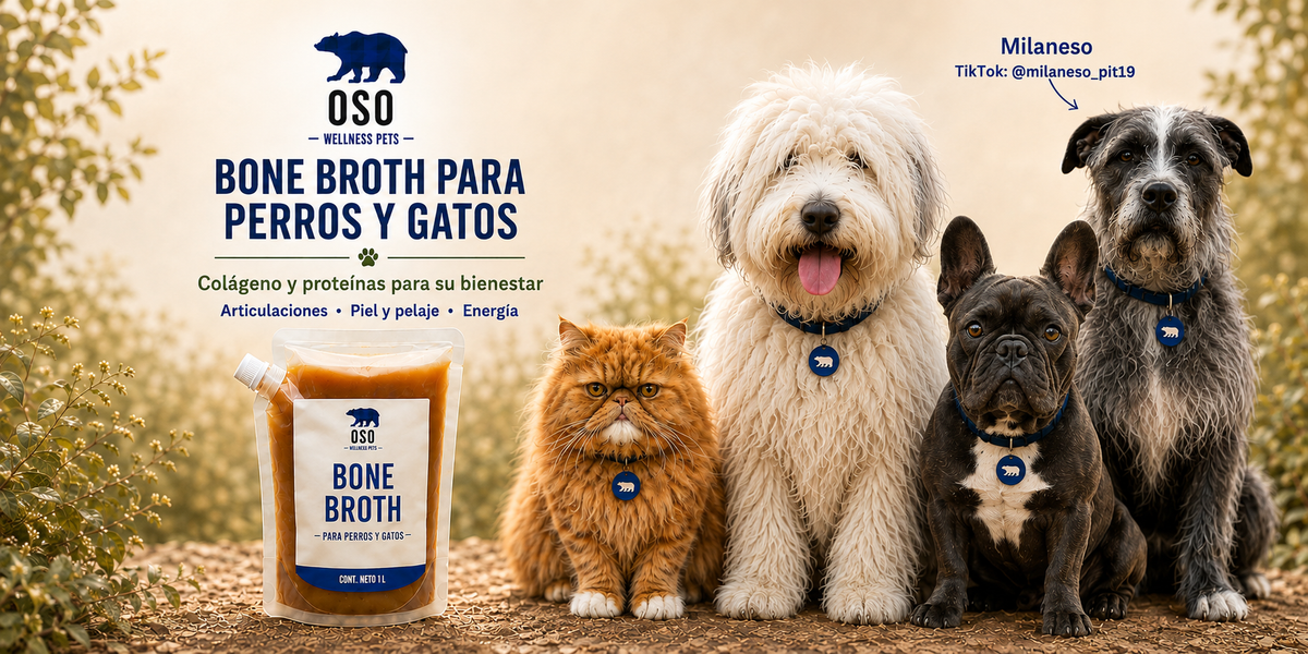 Bone Broth para Perros y Gatos OSO Wellness Pets – 1 Litro