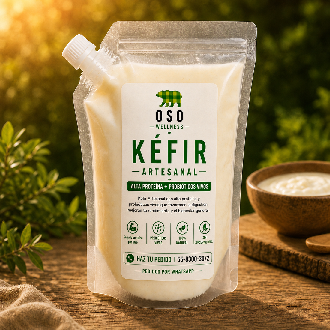Kéfir Artesanal Natural 1 L