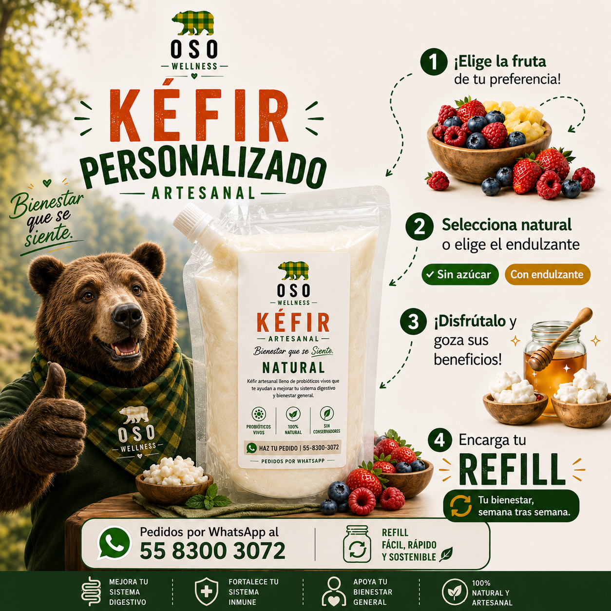 Kefir Artesanal natural