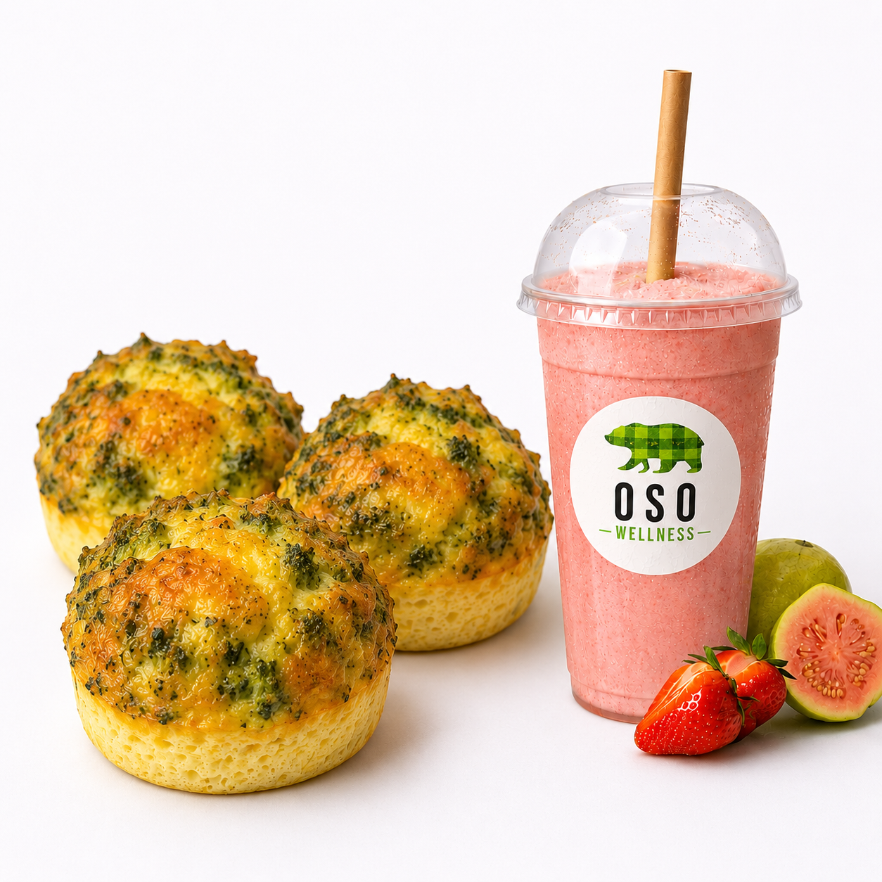 Egg Muffins de cottage con brócoli