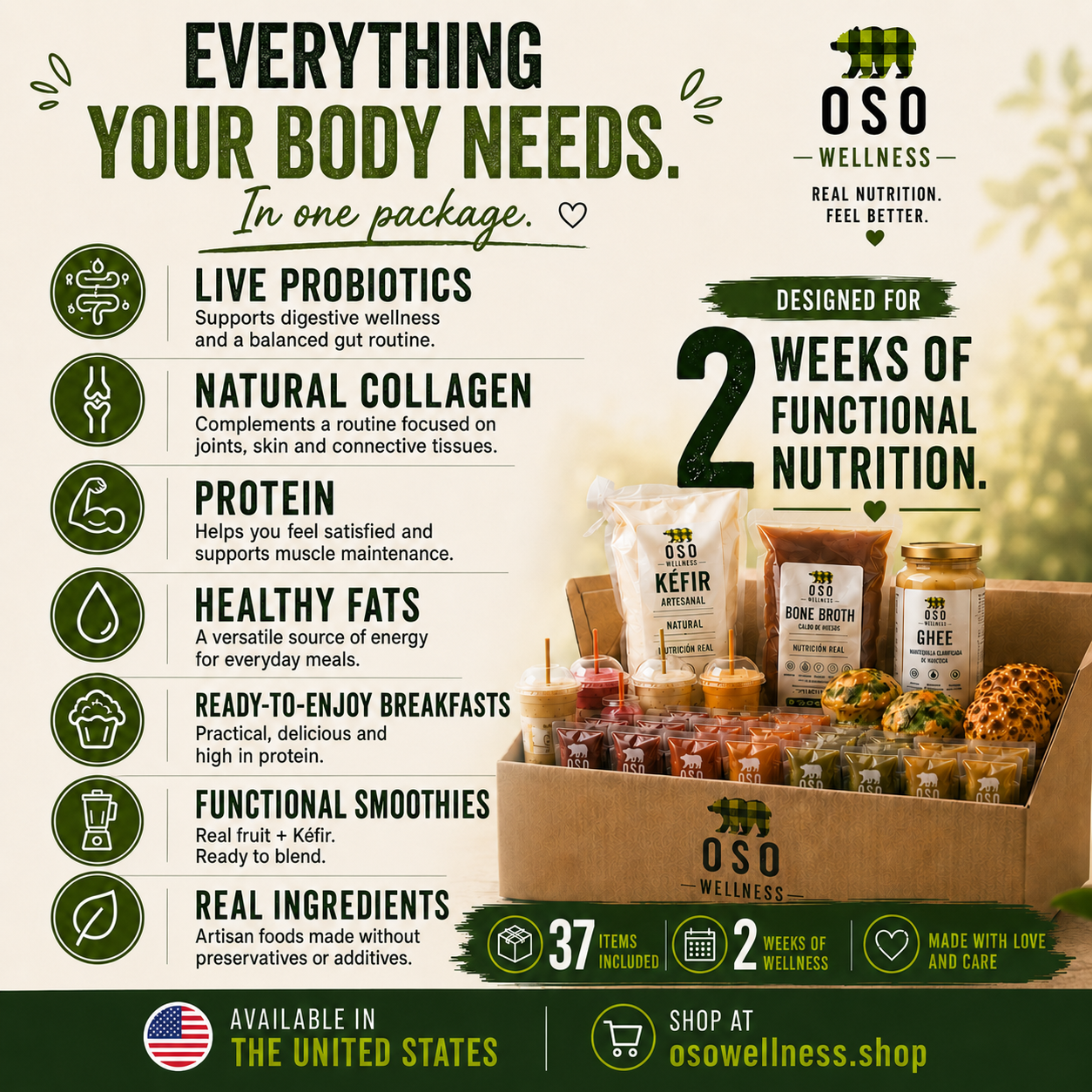 OSO Wellness Package available in the United States