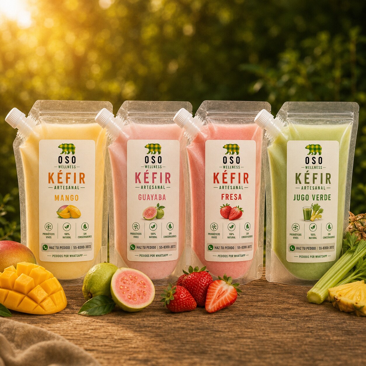 Kéfir Artesanal con Fruta OSO Wellness