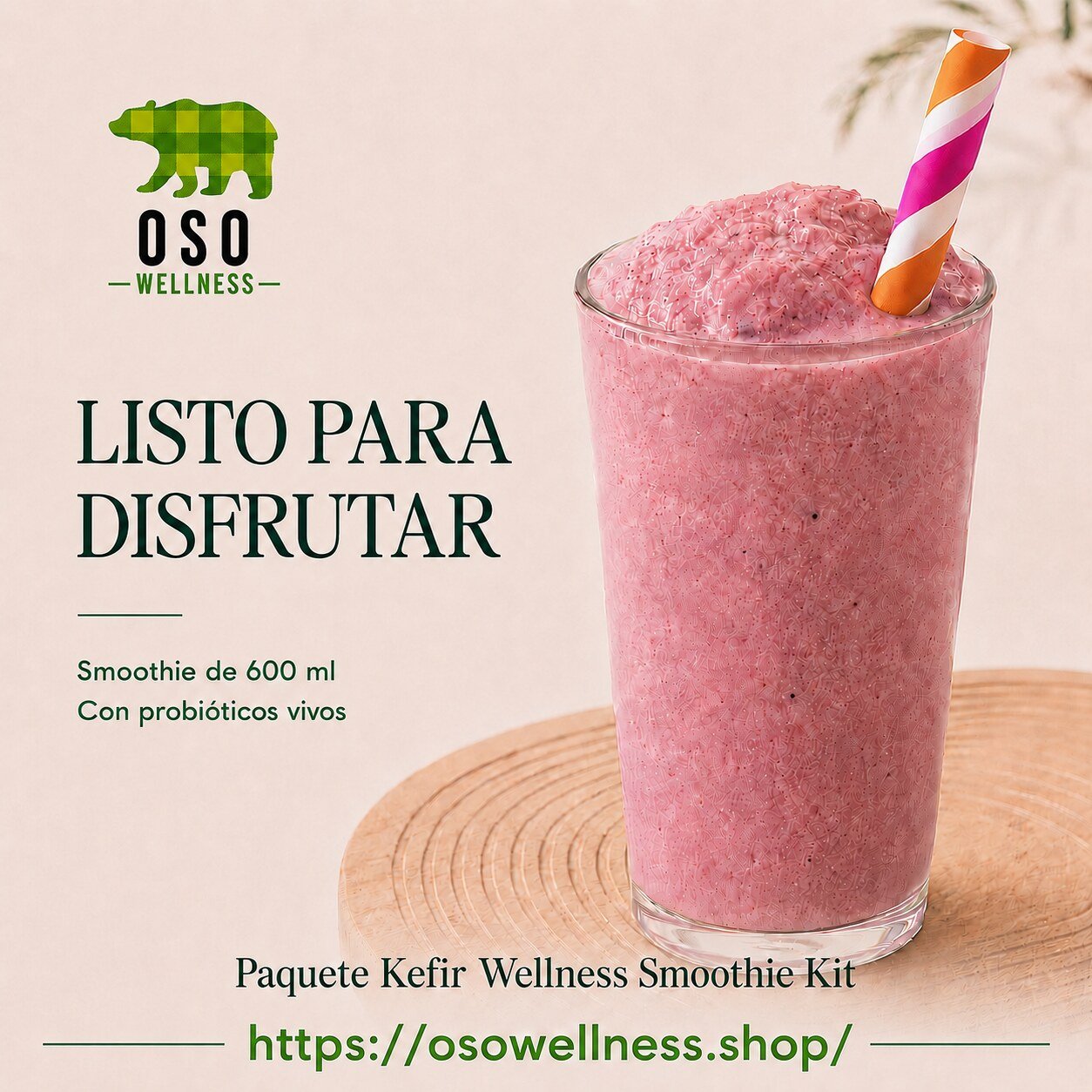 Smoothie preparado de 600 mililitros