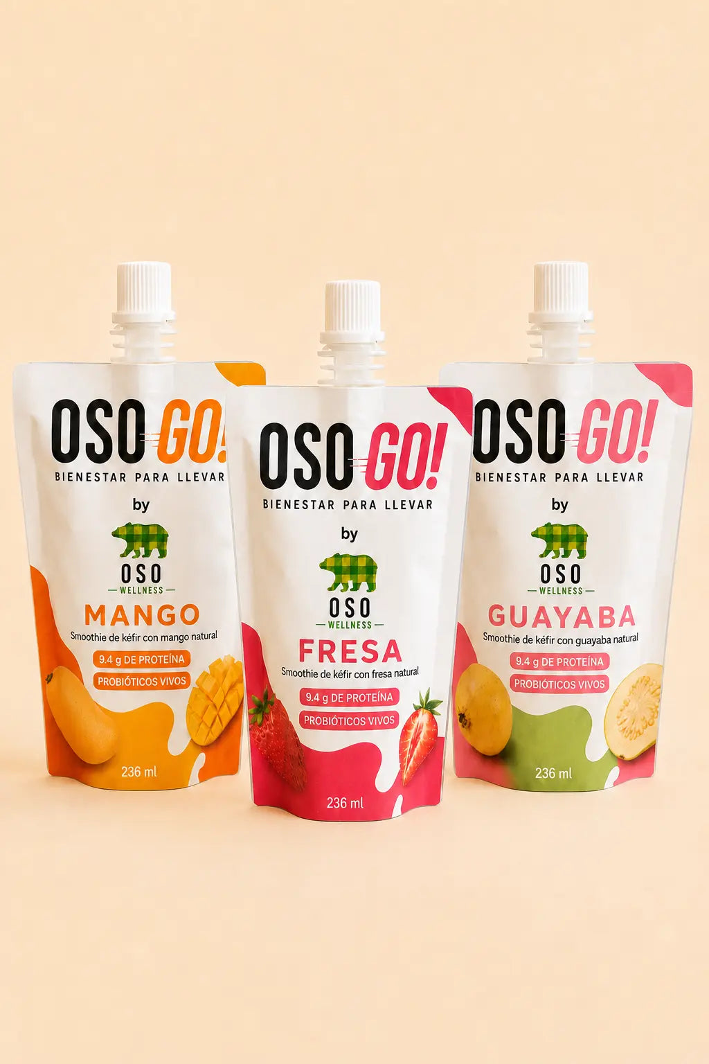 Paquete OSO GO! con 9 smoothies de kéfir